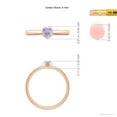 thumbnail image 4 of ANGARA Natural Bezel-Set Solitaire Heart Tanzanite Promise Ring in 14K Rose Gold for Women (Size-4mm) | December Birthstone, Birthday, Anniversary, Jewelry Gift for Women | Natural Tanzanite Ring, 4 of 9