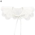thumbnail image 2 of SPRING PARK Women Flower Embroidered Bow Tie Shawl Garment Wrap Neckline Sweater T-shirt Fake Neck Warmer, 2 of 7