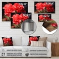 thumbnail image 4 of Designart "Carnations landscape IV" Floral Metal Art Living Room, 4 of 5