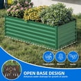 thumbnail image 3 of Dextrus 6x3x2ft Galvanized Raised Garden Bed Kit with Support Rod & Gloves, Outdoor Patio Planter for Vegetables Flowers Plants, Green, 3 of 6