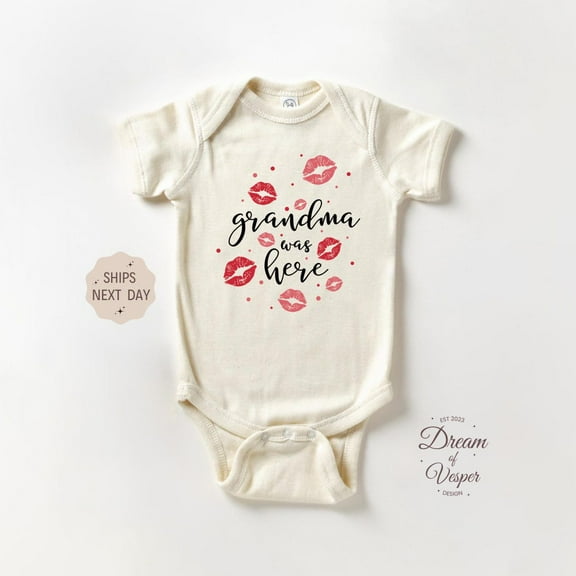 Baby Bodysuit BELLA CANVAS Grandma Was Here Baby Onesie, Newborn Baby Bodysuit, Funny Baby Onesie, Baby Announcement Onesie, New Grandma Onesie, Baby Shower Gift
