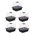 thumbnail image 1 of Germinación Jardinería Propagación Semillas Contenedor Flower Planta Semilla Caja Cajas 6/12 Agujeros Con Tapa Elevada para Plantas en Interiores, 1 of 9