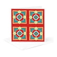 thumbnail image 5 of 3drose, Spanish Tile Design Red and Blue, 12 Greeting Cards with Envelopes, 5 of 7
