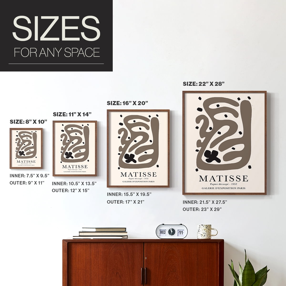 Matisse CCXX in Solid Wood 11 x 14 Framed Print