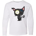 thumbnail image 3 of Inktastic Goth Animals Pets Black Cat Long Sleeve Youth T-Shirt, 3 of 5