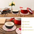 thumbnail image 5 of 2 Pack Happy Valentines Day Hot Air Balloon Heart Round Cotton Woven Pot Holders Trivets Set, 7 inch and 9 inch Diameter,Heat Resistant Pad Mat for Kitchen Decor Cooking Supplies, 5 of 5