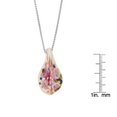 thumbnail image 6 of Besheek Sterling Silver Pink Lily Confetti Glass Earrings & Necklace Set, 6 of 9