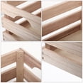 thumbnail image 2 of TEHAUX 1PC Wooden Storage Bins Brown Organizer for Home Use, 2 of 8