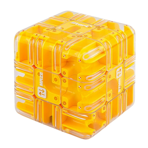 3D Maze Cube Puzzle Game Sensoriales para 8 A 12 Años () Amarillo