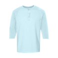 thumbnail image 7 of Hearthz Men's Baseball T-Shirts 3/4 Sleeve V Neck Button Up Henley Baseball Jersey Men Mens Casual Slim Fit T-Shirts Henley Shirts ,Light Blue M, 7 of 7