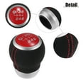 thumbnail image 4 of Pomo de palanca de cambios Unique Bargains manual de 6 velocidades con cubierta roja de gamuza negra para Subaru Impreza WRX STI 2009-2021 y Outback 2010-2019, 4 of 6