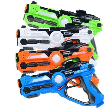 Costway Set of 4 Infrared Laser Tag Guns Indoor Outdoor 4 Players Team Group (Best Laser Pistol Fallout 4)