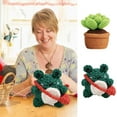 wool-diy-kit-succulent-video-teaching-children-hand-knitting-doll-wool
