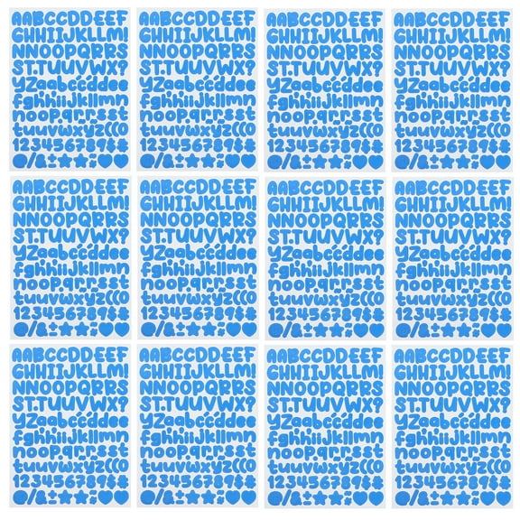 OFFIGAM  20pcs Blue Paper Alphabet Decals Self Adhesive for Scrapbooks Mailboxes