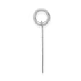 thumbnail image 2 of 14k White Gold Satin Brush Finish Small Size Number 11 Charm Pendant, 2 of 6