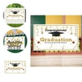 thumbnail image 1 of Bannière de Fond Super Douce en Polyester Résistant à l'Usure Félicitations Diplômé Bannière de Fête Décorations Accessoire de Photographie pour l'École, 1 of 8