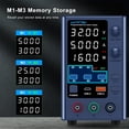 thumbnail image 3 of Fuente de alimentación DC WANPTEK 0-32 V 0-5 A con memoria preconfigurada/carga rápida USB, 3 of 9
