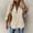 Beige, variant on DuoJiaJ Women Fashion Casual Solid Long Sleeve Lapel Shirt Top With Pockets Women's Work Shirts Beige L