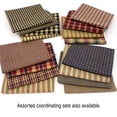 thumbnail image 3 of Primitive Assorted Brown Red Blue Gold Homespun Plaid Gingham Homespun Cotton Fabric Bundle - Set of 4 Fat Quarters by JCS, 3 of 5