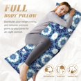 thumbnail image 4 of Naloa Vintage Blue Super Soft 20x60 Body Pillow Case,Long Side Hidden Zipper（PILLOWS ARE NOT INCLUDED）, 4 of 6
