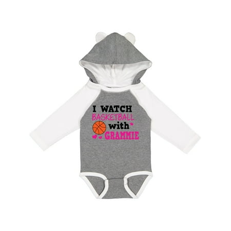 

Inktastic I Watch Basketball with Grammie Gift Baby Girl Long Sleeve Bodysuit