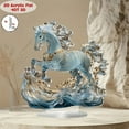 thumbnail image 3 of Acrylic Horse Figurine with Stand, 2D Run Horse Multi-Functional Decorative Base for Display, Home Office Desk Decor for Living Room, Bedroom, and Workspace Decoration, 3 of 5