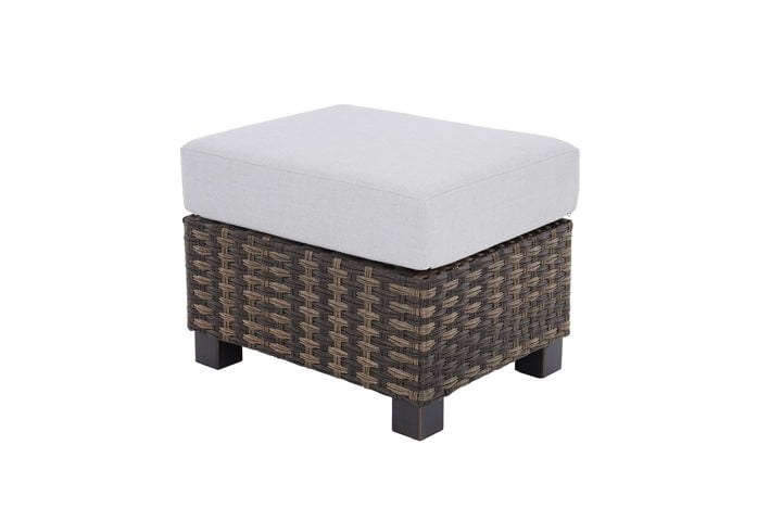 Better Homes & Gardens Rockport Club Wicker Ottomans, Brown, 2 Pack