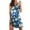 Blue, variant on IROINNID Sundress For Women Sleeveless Round Neckline Comfortable Loose Casual Tops Dress Strapless Print Dress
