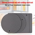 thumbnail image 6 of Dopebox Clearance Bathroom Rubber Mat, Mat Set Heat Insulation Table Mat Kitchen Pot Scalding Mat Kitchen Mat Casserole Mat Oven Heat Insulation Mat, Microfiber Rubber Backed Rugs (Black), 6 of 10