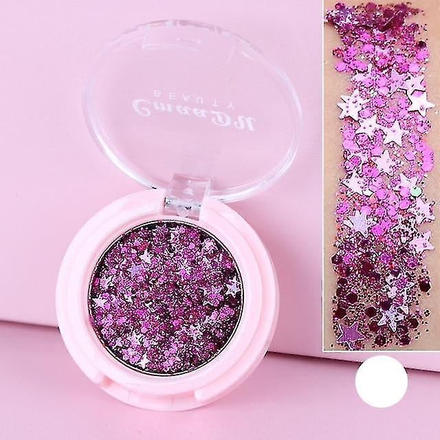 Sombra de ojos y vello corporal con purpurina en polvo, 16 g - HUOGUO