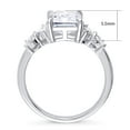 thumbnail image 4 of BERRICLE Sterling Silver Flower Wedding Rings Cubic Zirconia CZ Ring for Women, Rhodium Plated Size 7, 4 of 5