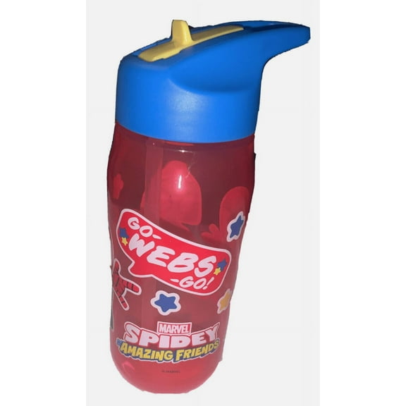 Spider-Man Sip Water Bottle w/Carry Loop Marvel Sip Bottles 16 oz Sippy Cup