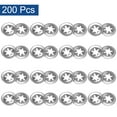 thumbnail image 3 of 200 Pack Internal Tooth Star Lock Washers M3 Quick Speed Locking Washers, 304 Stainless Steel Starlock Push Nuts, 3 of 4