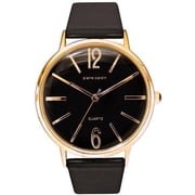 Pierre Cardin Men's Goldtone Case with Black Strap Watch