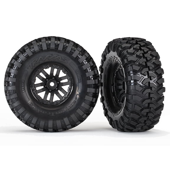 Traxxas 8272 - Canyon Trail Tires, TRX-4 1.9" Wheels, Black, Assembled, Glue (2)
