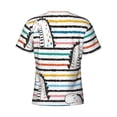 thumbnail image 6 of Vsdgher Cartoon Dinosaurs Print Men's Dry Fit Mesh Athletic Shirts Moisture Wicking Tennis T-Shirt Tops, 6 of 9
