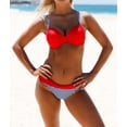 thumbnail image 1 of Ensemble de Bikini Rehausseur à Bonnets Rembourrés Rouges Aguichant pour Femmes, 1 of 10