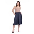 thumbnail image 3 of Womens Pleated Pocket Midi Skirt, 3 of 7