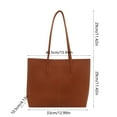 thumbnail image 3 of Jumbo Work Tote 15.94x11.42x4.13in PU Large Shopper Bag Red Black Coffee Brown Spacious Commuter Bag Oversized Satchel Work Bag Business Carryall Heavy Duty Everyday Bag Travel Essential​, 3 of 6