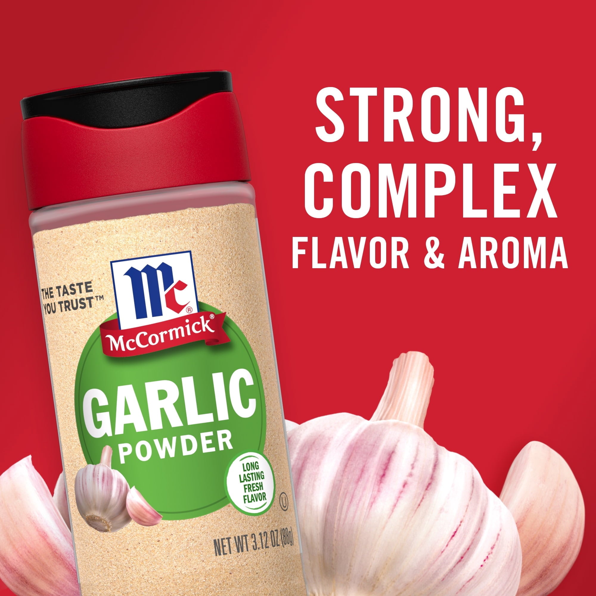 MC CORMICK SPIC GARLIC POWDER 3.12 OZ - Pack of 6
