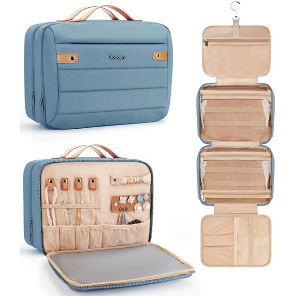 Neceser COOSKY, impermeable, organizador de viaje y cosméticos, color azul