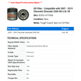 thumbnail image 2 of Oil Filter - Compatible with 2007 - 2019 Chevy Silverado 3500 HD 6.0L V8 2008 2009 2010 2011 2012 2013 2014 2015 2016 2017 2018, 2 of 2