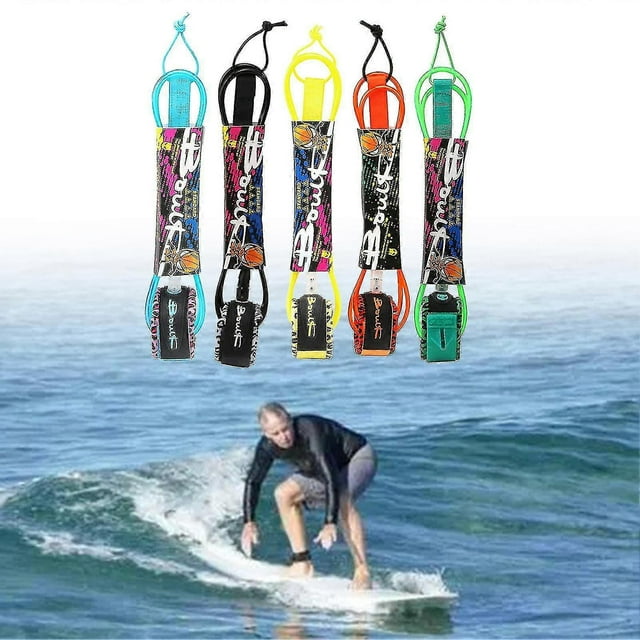 Surfing Ankle Rope 360 Degrees Rotation Skin-friendly Surfing Supplies Paddle Board Surfboard Leg Leash for Sea