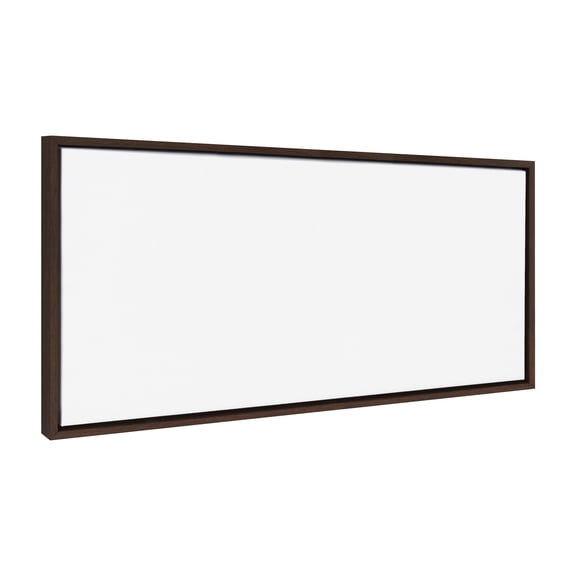 Kate and Laurel Sylvie Blank Framed Canvas Wall Art, 18x40 Brown, Modern Empty Canvas for Paint-Your-Own Art, Premium Canvas Already Framed