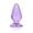 Purple, variant on RealRock Crystal Clear 3.5 in. Anal Plug Clear