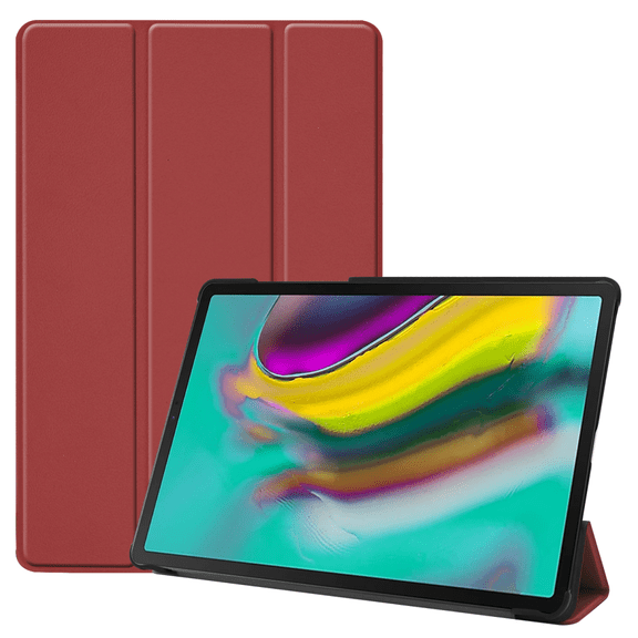For Galaxy Tab S5e Cover, Smartphone Cover Tri-Fold Stand Slim and Lightweight with Auto Sleep/Wake Function for Samsung Galaxy Tab S5e SM-T720; SM-T725 Burgundy