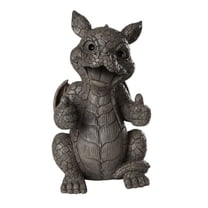 Pacific Giftware Garden Dragon Thumbs Up Dragon Garden Display Decorative Accent Sculpture Stone Finish 10 Inch Tall