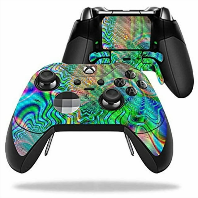 MightySkins Carbon Fiber Skin for Microsoft Xbox One Elite Controller - Psychedelic | Protective, Durable Textured Carbon Fiber Finish | Easy to Apply, Remove, and Change Styles | Made in The USA