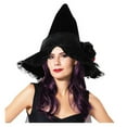 thumbnail image 3 of Stylish Baseball Caps Gothic Witch Hat With Silk Flowers Halloween Accessory For Women Ideal for Parties and Festivities, 3 of 6
