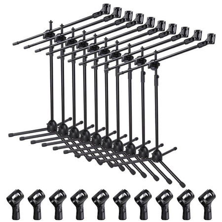 Image of 10x Adjustable Microphone Stand Boom Arm Mic Mount Quarter-turn Clutch Tripod Holder Audio Vocal Stage